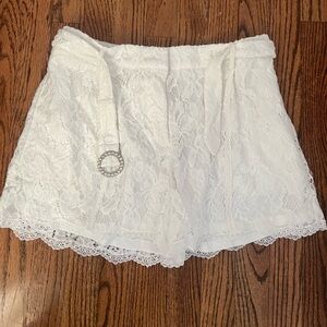 White Lace Shorts